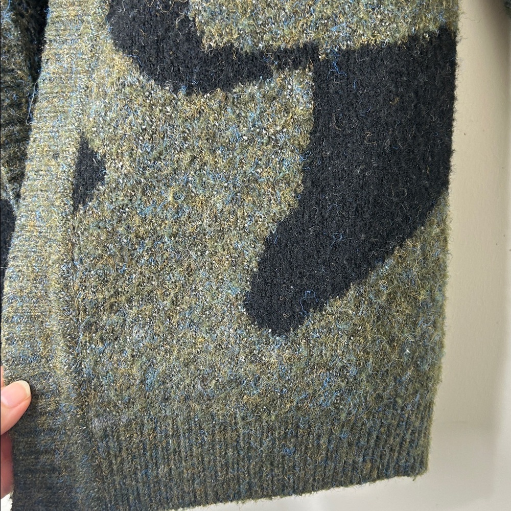 ANTHROPOLOGIE MOTH Camo Knit Open Front Cardigan Size Medium - Picture 13 of 15